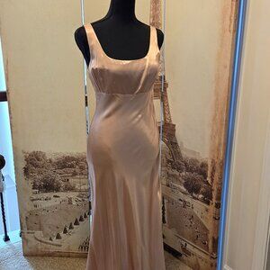 Rampage Satin like Gold Long Dress Size 7